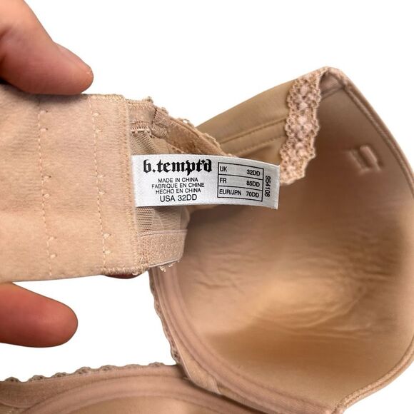 b.tempt'd by Wacoal Faithfully Yours Strapless Push Up Bra beige size 32DD - Picture 5 of 6